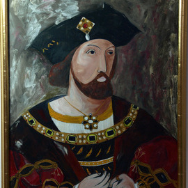Michael Iskra: 'king henery viii', 2008 Oil Painting, Portrait. Artist Description: Oil portrait of King Henery VIII...