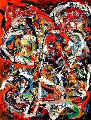 Michael Leyton: 'Soul Presence', 1991 Oil Painting, Abstract. 