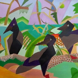 crows in summer  By Guy Octaaf Moreaux
