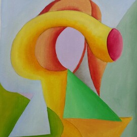 Guy Octaaf Moreaux: 'flower doodle', 2023 Oil Painting, Nature. Artist Description: A drawn doodle made in oil paint on stretched canvas.  It is elegant, colorful and totally abstract.Abstract flower...