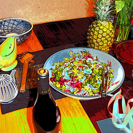 Nancy Bechtol: 'artistic food and pineapple', 2005 Other Photography, Food. Artist Description:  Artistic food highly processed ...