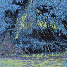 Nancy Wood: 'Guadalupe River Blue', 2013 Other Photography, Travel. Artist Description:    Digital Photo on Canvas   ...
