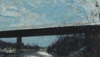 Alain Nicolet: 'Pont', 2011 Acrylic Painting, Abstract Landscape.    diptych      ...