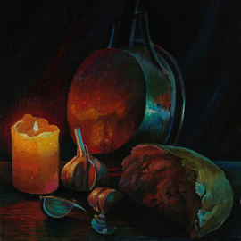 Sergey Lesnikov: 'simple things', 2021 Oil Painting, Still Life. Artist Description: Still life, oil on canvas...