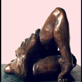 Alexandre Nodopaka: 'Caress 40', 2000 Bronze Sculpture, nudes. Artist Description: Achilles Heel...