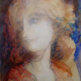 Ron Ogle: 'AmandaLynda', 2005 Oil Painting, Figurative. Artist Description: This is  oil on paper, on a pencil sketch that I drew at Gatsby' s....