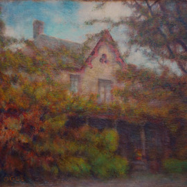 Ron Ogle: 'The Blake House', 2009 Oil Painting, Architecture. Artist Description: The Blake House. A fine and fancy old home - so cool in the summertime - southern Buncombe County, North Carolina. ...