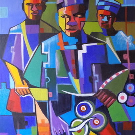 Smith Olaoluwa: 'abstract drummer', 2020 Acrylic Painting, Abstract Figurative. Artist Description: TitleAbstract Bata DrummerArtistOlaoluwa SmithMediumPainting - Acrylic On CanvassDescriptionAbstract Bata Drummer...