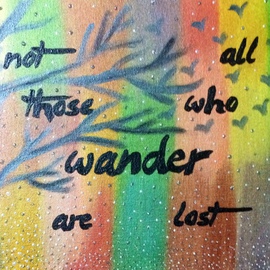 Pooja Shah Artwork A quote for the avid Wanderer, Commissioned, 2014 Acrylic Painting, Travel