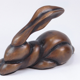 Paul Orzech: 'Aero Bunny', 2006 Bronze Sculpture, Animals. Artist Description: Aerodynamically designed for speed, this fun bronze bunny is a joy to own. ...