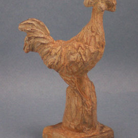 Paul Orzech: 'Rooster', 2010 Bronze Sculpture, Animals. Artist Description:  I created Rooster as part of a series of stylized animals as a fun project.  This sculpture was inspired by a seeing a Polish Chicken and its wild ornate head feathers and its name.  Being of Polish decent also helped.If you like this sculpture you may enjoy ...