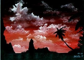 Peter Kulik: 'Key West meditation', 1999 Tempera Painting, nature. 