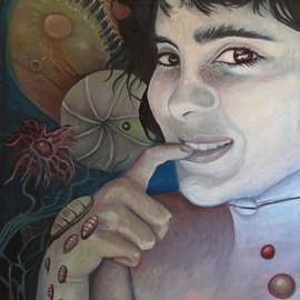 Pawel Batura: 'ajzulah', 2018 Oil Painting, Portrait. Artist Description: Ajzulah, oil on canvas, 81 x 100 cm...