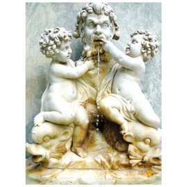 Cherubs Statue Fish Fountain Color Photograph By Marilyn Nosewicz