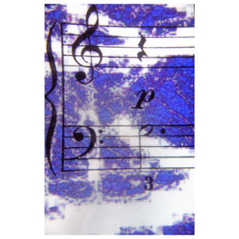 Marilyn Nosewicz: 'Music Blue Notes Color Photography', 2010 Color Photograph, Abstract. Artist Description:   Musical Notes. Photograph printed on musical paper, then printed on photographic paper, and rephotograhed.  ...