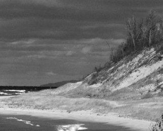 C. A. Hoffman: 'Sleeping Bear Dunes III', 2008 Black and White Photograph, Landscape.  Black and White photo of Sleweping Bear Dunes in Traverse City, Michigan. All photos are available in sizes up to 16x20 inches. ...