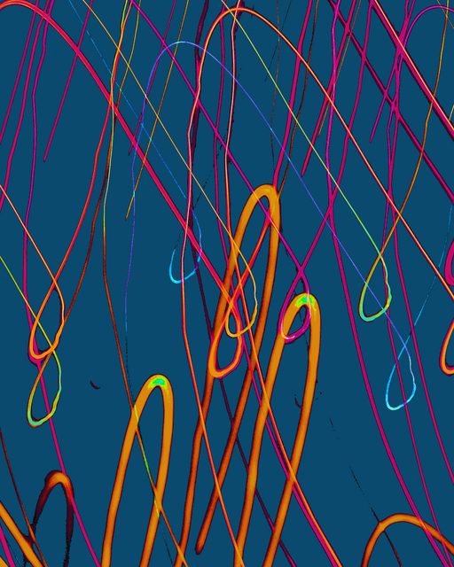 Artist C. A. Hoffman. 'String Theory Confetti' Artwork Image, Created in 2009, Original Drawing Pencil. #art #artist