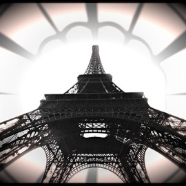 Jean Dominique  Martin Artwork Paris Eiffel Tower , 2015 Black and White Photograph, Architecture