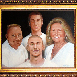 Michael Pickett: 'Family Portrait', 2007 Acrylic Painting, Portrait. Artist Description:  Commissioned ...