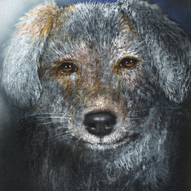 Michael Pickett: 'Ugly Mutt ', 2008 Acrylic Painting, Dogs. Artist Description:  This Dog is so ugly he's cute ...