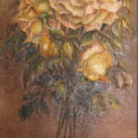 Painting in oil Bouquet of roses By Nagy Alida