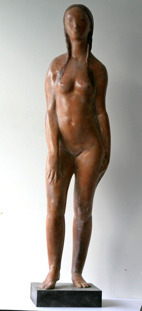 Penko Platikanov  'Russian Girl ', created in 2010, Original Sculpture Bronze.