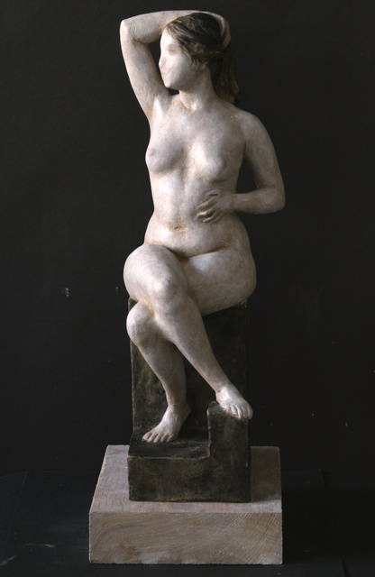 Artist Penko Platikanov. 'Seated Woman' Artwork Image, Created in 2013, Original Sculpture Bronze. #art #artist