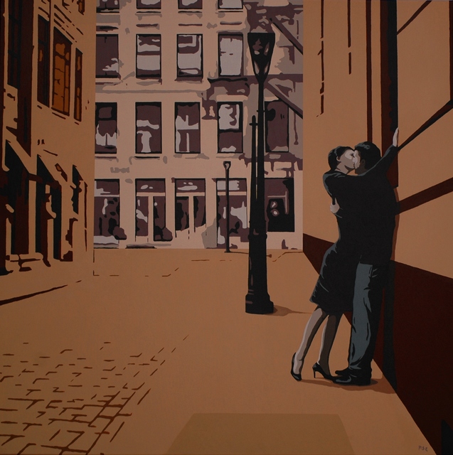 Peter Seminck  'Urban Kiss', created in 2020, Original Painting Acrylic.