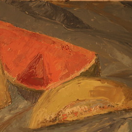 Racheal Yang: 'Watermelon', 2008 Oil Painting, Still Life. 