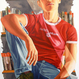Raphael Perez: 'realistic painting of young man raphael perez', 2004 Acrylic Painting, Figurative. Artist Description: Article about Raphael Perez homosexual gay art paintingsPride and Prejudice on Raphael Perezs ArtworkRaphael Perez, born in 1965, studied art at the College of Visual Arts in Beer Sheva, and from 1995 has been living and working in his studio in Tel Aviv.  Today Perez plays ...