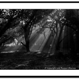 Ranjan Sharma: 'Ray of hope', 2006 Black and White Photograph, Landscape. 