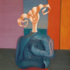 Raquel Davidovici: 'Atada', 1986 Oil Painting, Surrealism. 