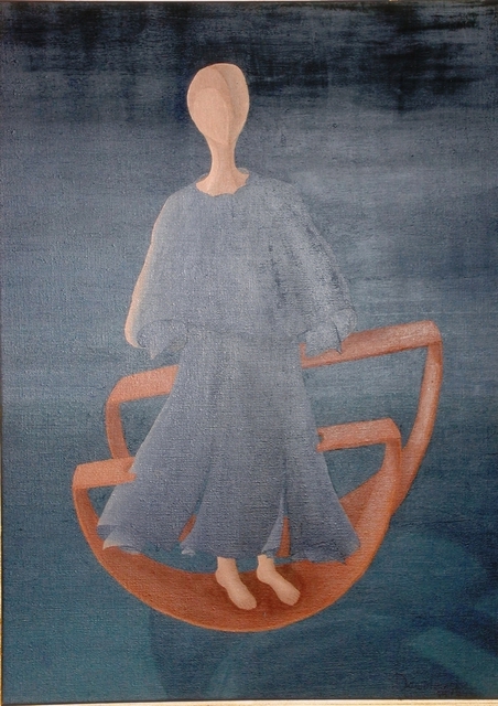 Raquel Davidovici  'Meditacion Equilibrio', created in 1979, Original Painting Oil.