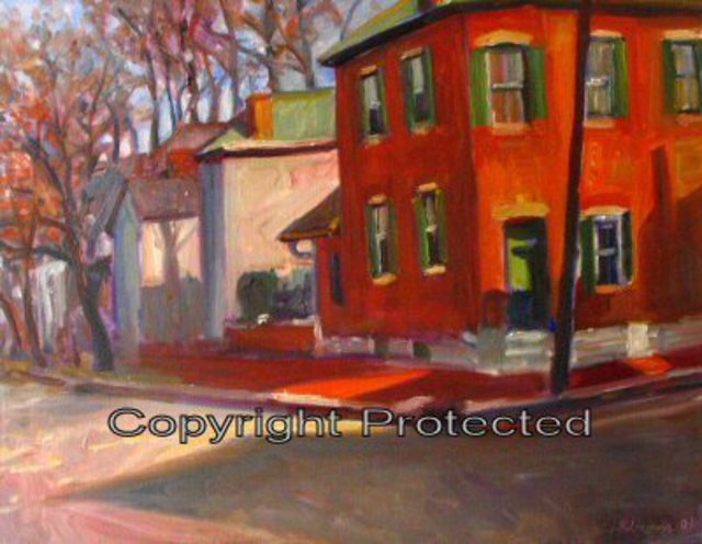 Ron Anderson  'Around The Corner In German Village', created in 2006, Original Painting Oil.