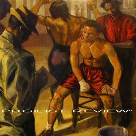 Ron Anderson Artwork Pugilist Review, 2003 Oil Painting, Sports