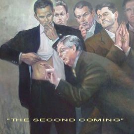 Ron Anderson Artwork The Second Coming, 2012 Oil Painting, Political