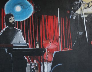 Dana Smith: 'Eric Hall and Fred Friction at Off Broadway', 2007 Acrylic Painting, Figurative.    Acrylic painting on stretched canvas, framed.  ...