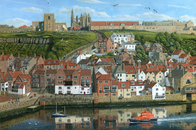 Richard Harpum  'Whitby Harbour North Yorkshire', created in 2016, Original Painting Acrylic.