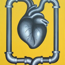 Marcelo Novo: 'BROKEN HEART', 2005 Acrylic Painting, Surrealism. Artist Description:  From 
