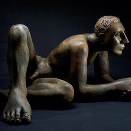 Mavis Mcclure: 'Nilo', 2001 Bronze Sculpture, Figurative. 