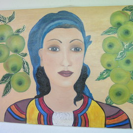 Rosica Simeonova: 'bulgarian woman', 2012 Oil Painting, Portrait. Artist Description:                   oil painting                  ...
