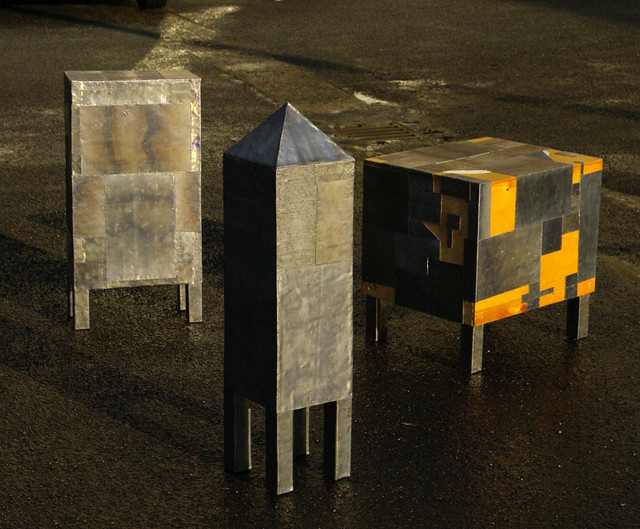 Artist Reiner Poser. 'Three Cases In Lead' Artwork Image, Created in 2008, Original Sculpture Mixed. #art #artist
