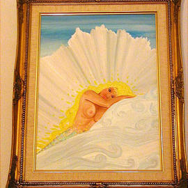 Cathy Dobson: 'Purity', 2001 Oil Painting, Sea Life. Artist Description: Original oil painting in a gold wooden frame. Mermaid Sea life artwork.Primed cotton canvas....