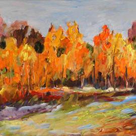 Peartrees in Autumn By Roz Zinns