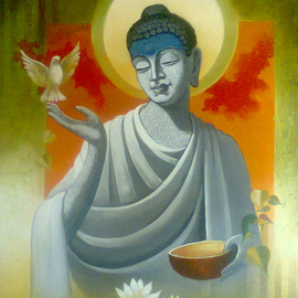 Sanjay Lokhande: 'buddha vigilance', 2016 Acrylic Painting, Figurative. Artist Description: The Painting is based on the Philosophy of the Buddha   Buddhism...