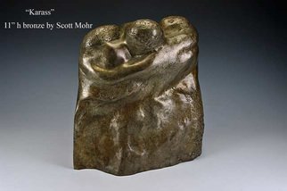 Scott Mohr: 'Karass', 1995 Bronze Sculpture, Figurative.  The name comes from K. Vonnegut's 