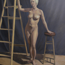Seidai Tamura: 'Becca', 2010 Oil Painting, nudes. Artist Description:    figurative, nudes, representational, realism, classical, female   ...