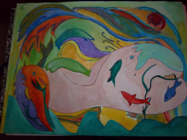 Serena Moreno  'Natureza Colorida', created in 2013, Original Painting Tempera.