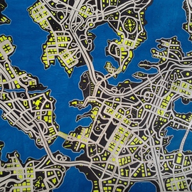Shane Watt Artwork City in the Dark, 2013 Other Drawing, Maps