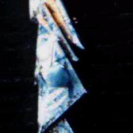 Richard Lazzara: 'blue pin ornament', 1989 Mixed Media Sculpture, Fashion. Artist Description: blue pin ornament from the folio LAZZARA ILLUMINATION DESIGN is available at 